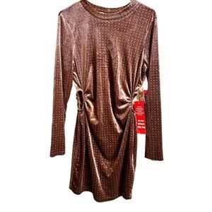 NWT Speechless Rose Gold Velvet Dress size XL